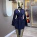 Women's African-Inspired Striped Wrap V-Neck Midi Dress Belted Elegant Shirt Dress for Spring And Summer_ecoleips.com