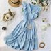 Women's Clothing V Neck Ruffle Sleeveless Popular Skirt Summer New Trend_ecoleips.com