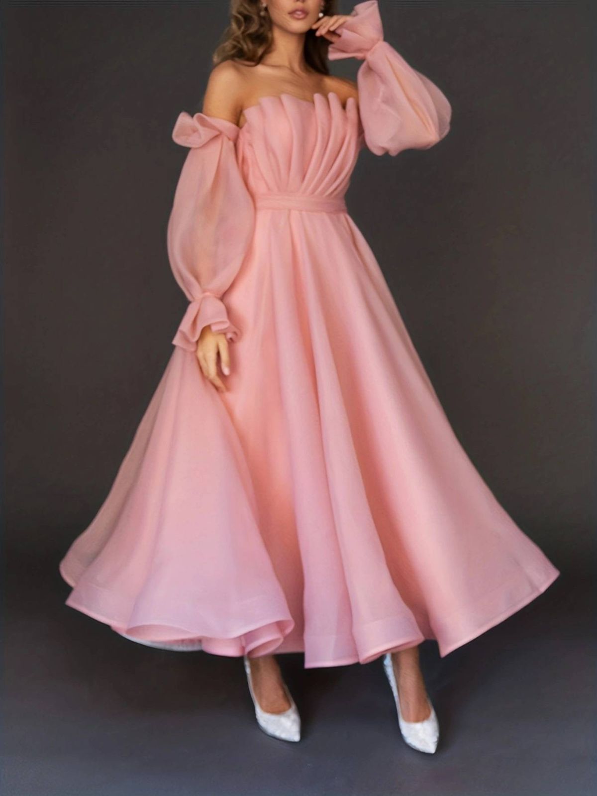 Women's Clothing Raglan Sleeve Solid Color Dress Dress_ecoleips.com
