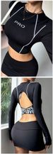 Women's Clothing Women's Long Sleeved Yoga Top European American Style Tight Fit Cross Over Stretch Backless Quick Drying Outdoor Sports T-Shirt_ecoleips.com