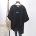 Women's White Mid-Length T-Shirt Loose Fit plus Size Relaxed Style Summer New Short-Sleeved Base Layer Top Instagram Style_ecoleips.com