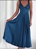 2025 Independent Station European And American New Style Pleated Women's Elegant Sexy Backless Party Dress_ecoleips.com