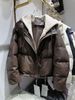 girl Girl Girl Korean Version Foreign Trade Original Down PU Waterproof 2025 New Cotton Coat Two-Piece Hooded Jacket For Women_ecoleips.com