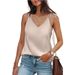 Women's Clothing Solid Color V Neck Camisole Loose T Shirt Top_ecoleips.com