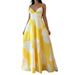 Women's Clothing Flower Beach Dress Printed Sling Mid Length Dress_ecoleips.com