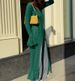 European And American Spice Girls Hollow-out Long Knitted Jacket Women's Design Sense Lotus Leaf Edge Lazy Wind Outside Flared Sleeve Dress_ecoleips.com