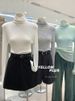 Autumn Winter Wool Pile High Neck Knitted Women Pullover Sweater Base Shirt Stylish Mint Green Slim Fit Long Sleeve Top_ecoleips.com