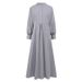 Women’s Clothing spring casual national style retro women's cardigan round neck swing dress origin source_ecoleips.com