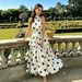 New 2026 Polka Dot Print Halter Neck Sleeveless Top And Cake Skirt Set for Women European American Cross Border Independent Websites_ecoleips.com