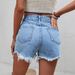 Women's Clothing Ins New Casual High Waist Raw Edge Ripped Denim Shorts_ecoleips.com