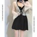 Women's Avocado Green One Piece Swimsuit Slimming Conservative Skirt Style High End Sexy Hot Spring Summer Swimwear_ecoleips.com
