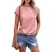 2025 Women's Tank Top Summer Short T-shirt Solid Color Round Neck Hooded Sleeve For Women_ecoleips.com