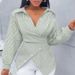 Women's Clothing Hot Sale New Spring And Summer Fashion Sexy Versatile Striped Long Sleeved Women's Shirt_ecoleips.com