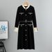 Women's Clothing Spring New Women's Bottoming Skirt A Line Skirt Fashionable Temperament Knitted Cardigan Mid Length Dress_ecoleips.com