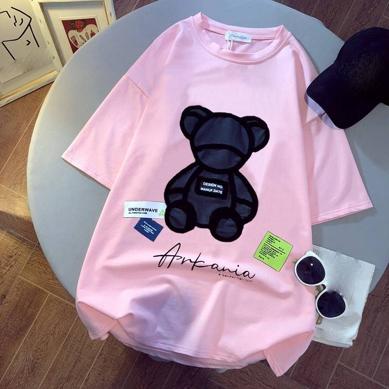 Women's Clothing Versatile Casual Tops Summer Loose Plus Size Medium And Long Short Sleeved T Shirt_ecoleips.com
