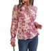 Women's Clothing Spring And Summer Casual Floral Lace Long Sleeve Chiffon Shirt Top_ecoleips.com