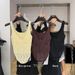 Guangzhou Shisanxing Rundeng Spring/Summer Women's Slim Fit Knit Sleeveless Vest Short Top Pre-sale_ecoleips.com