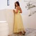 Foreign Trade Cross-Border 2025 Spring/Summer A-line European And American Casual Vacation Style Lace Patchwork_ecoleips.com