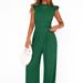 Women's Summer Two-Piece Outfit – Flowy Palazzo Pants With Ruffled Top (S-Xxl) – Casual & Elegant Polyester Set In 7 Colors_ecoleips.com