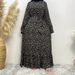 Modest Abaya Dress/Muslim Dress Women Fashionable Floral Print Maxi Dress Women's Long Sleeve Dress Elegant Muslim Fashion Clothing_ecoleips.com