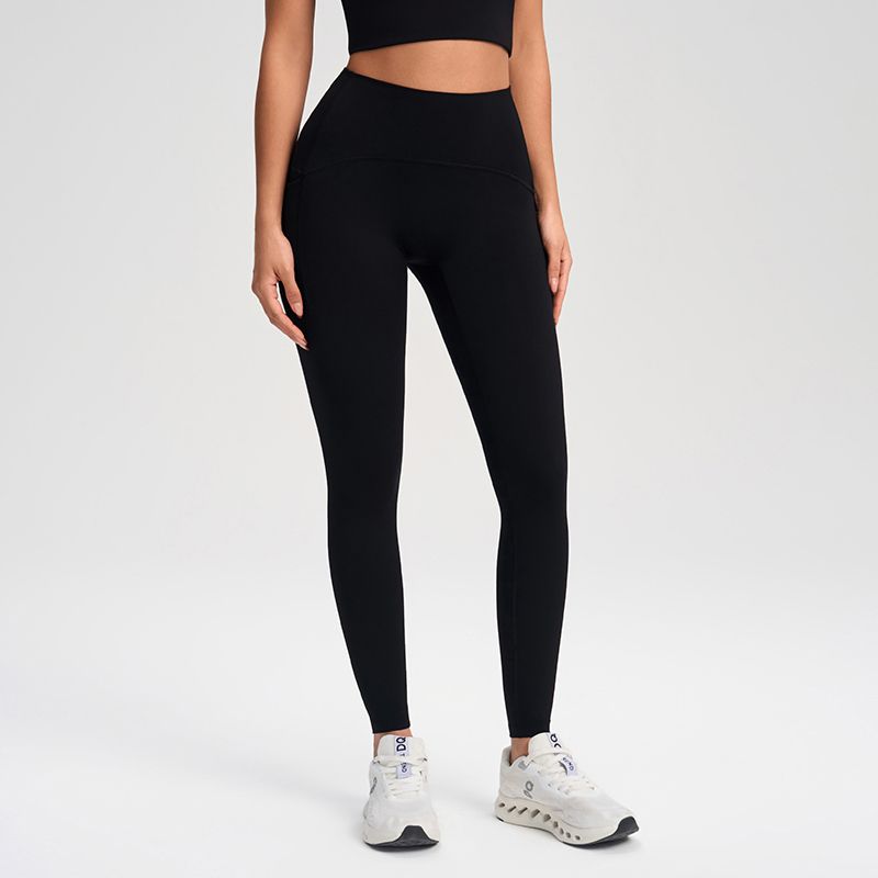 Women High Waist Tummy Control Yoga Leggings With Side Pockets, Butt Lifting High Stretch Running Workout Pants_ecoleips.com