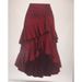 Elegant High-Waisted Patchwork Skirt For Women Ruffled Hem Solid Color Summer New Arrival 6 Colors Available_ecoleips.com