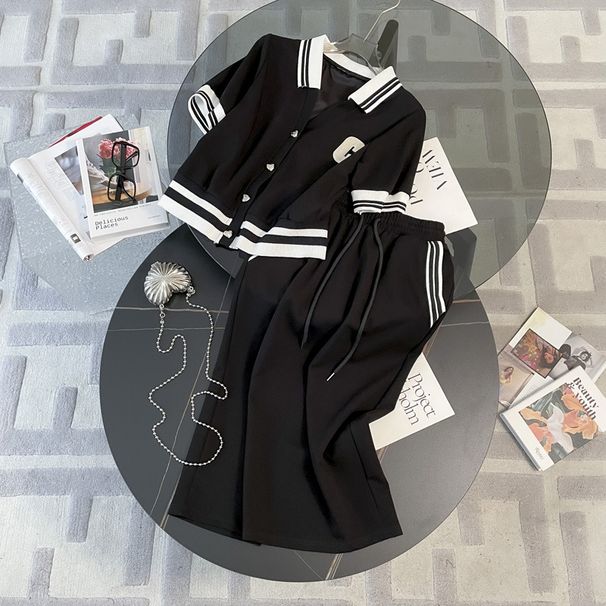 Women's Clothing celebrity casual short sports suit for women summer new style high fashion short sleeved temperament skirt two piece suit_ecoleips.com