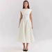 French Style Sleeveless Cocktail Dress With Backless Design, Waist Cinching & Flared Skirt For Women_ecoleips.com