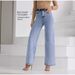 Women's High-Waisted Jeans – Trendy Loose Fit Denim Pants For Tall Women – Comfortable Cotton Casual Trousers (Sizes 25-32, Blue)_ecoleips.com