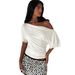 Women's Asymmetrical Neck Solid Color Off-Shoulder Slim Fit Top European American Style Summer New Hot Girl's Clothing_ecoleips.com
