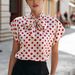 New Bow Collar Temperament Commuter Versatile Shirt Girl_ecoleips.com