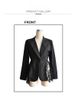 ZOEVA 2026 Spring New Color Contrasting Lace Waist Slimming A-line Women's Suit Coat_ecoleips.com