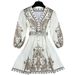 FD1980 In Stock Summer New Women's Printed Bohemian Vacation Style Casual Loose Long Dress_ecoleips.com