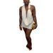 Sexy Backless Mini Skirt Dress For Women American Style Casual Vacation Beachwear Bodycon Knitted Hot Girls Fashion_ecoleips.com