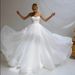 Women's Clothing Elegant Strapless Wedding Dress With Light Train – Breathable Polyester, Simple & Timeless Design For Destination Weddings_ecoleips.com
