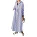 "Bohemian Striped Cotton Cardigan Dress – Loose Fit Long Sleeve Ethnic Tunic, Spring & Autumn Layering Essential"_ecoleips.com
