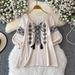 Women's Clothing Tops Heavy Embroidery Travel Long Sleeved Shirt Cotton And Linen Tops Female_ecoleips.com