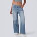 Asymmetric Low-Rise Relaxed Fit Jeans – Washed Cotton Denim Pants In Blue, Black & White (XS-3XL)_ecoleips.com