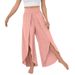 Spring And Summer New Style Fashionable And Versatile Slimming High Waisted High Cut Trousers European And American Loose Casual Yoga_ecoleips.com