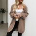 Women's Lantern Sleeves Coarse Needle Cardigans Fall And Winter New Knitted Sweaters Women's Coats Trend_ecoleips.com