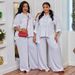 Plus Size Women’s Striped Shirt & High-Waisted Wide-Leg Pants Set – Trendy Spring 2026 Casual Outfit (S-XXL)_ecoleips.com