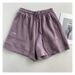 Women's High-Waisted A-Line Shorts – Elastic Drawstring Casual Lounge Shorts With Pockets, Breathable Polyester Spandex Wide-Leg Athletic Shorts_ecoleips.com