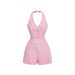 Women's Sleeveless V-Neck Jumpsuit – Stylish & Flattering Wrap Design With Ruching Detail – Lightweight Polyester For Summer_ecoleips.com