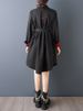 Oversized Contrast Color Long Sleeve Shirt Dress For Women Spring Autumn New Loose Casual Vintage Dress Elegant Clothes 2026_ecoleips.com