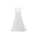 Sanya Travel Outfit Internet Celebrity Spaghetti Strap Backless Summer Slimming White Fairy Vacation Beach Dress_ecoleips.com