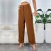 Voya 2026 New Model For Foreign Trade:Women's European And American Women's Clothing, High-Waisted Corduroy Casual-style Straight-leg Long Pants_ecoleips.com