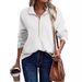 Women's Lightweight V-Neck Pullover – Half-Zip Sweatshirt For Fall (S-XXL, Polyester Blend)_ecoleips.com