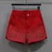 Women’s Clothing Hot diamond shorts for women dopamine new summer high waist slim stretch denim a wide leg hot pants for outdoor wear_ecoleips.com