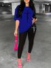 Women's Casual Loose Fashion Faith Cross Pattern Printed Loose T-shirt+cropped Pants Two-piece Set Summer Home Sportswear Daily Wear-279_ecoleips.com