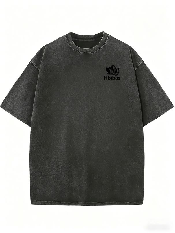 Women's Vintage Washed Crew Neck Tee, Loose Fit Street Style Summer Essential_ecoleips.com